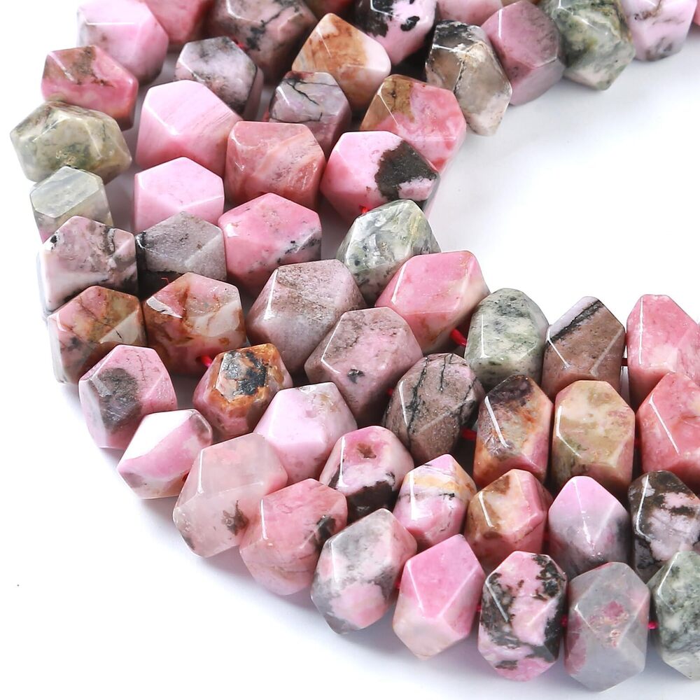6920 6x11MM 50PCS Rhodonite Gemstone Natural Beads 15 Inch Irregular